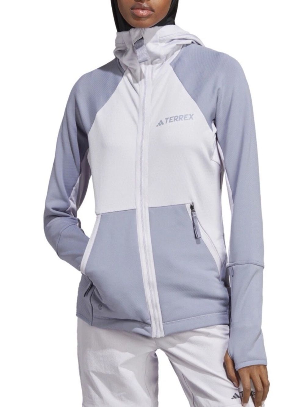 Adidas Women's Terrex Tech Fleece
Hooded Jacket Silver Purple/Violet Size XS